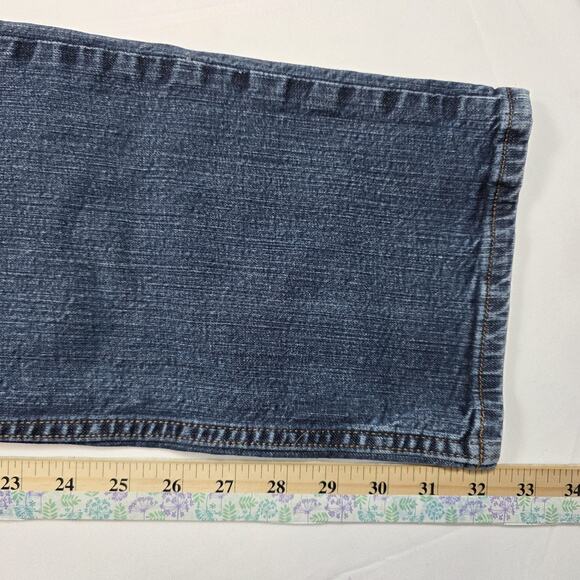 40 Grit Duluth Trading Jeans Mens 36x32 Blue Standard Fit Denim Stretch Pants - Picture 10 of 11